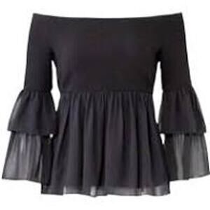 RACHEL ZOE Charlotte Off-the-Shoulder Blouse Size 4 NWT